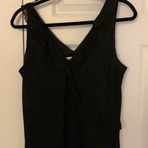 Black and gold sparkly ruffled dress Size 16